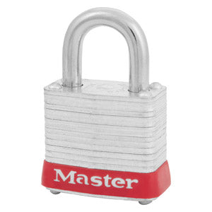 Master Lock 7 Laminated Steel Padlock 1-1/8in (29mm) Wide-Keyed-Master Lock-Keyed Alike-9/16in-7KARED-MasterLocks.com