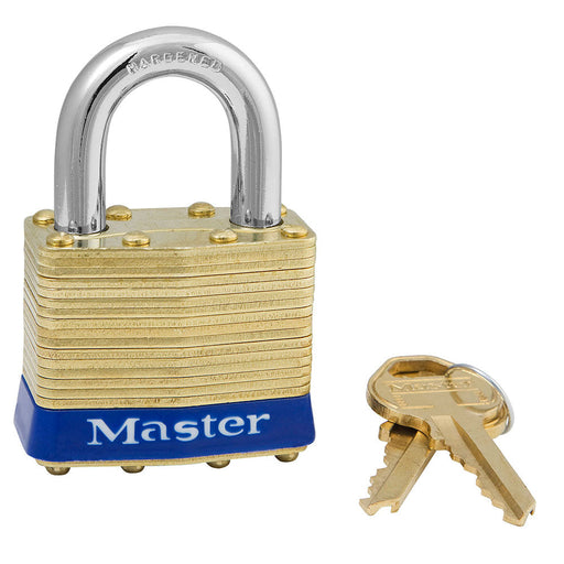 Master Lock 82 Laminated Brass Padlock 1-3/4in (44mm) Wide-Keyed-Master Lock-Keyed Alike-82KA-MasterLocks.com