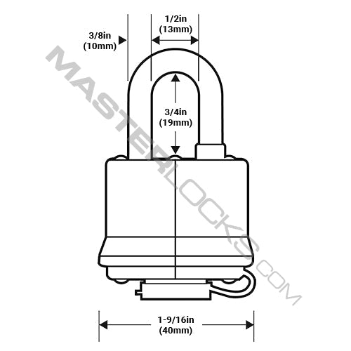 Master Lock 312 Laminated Steel Padlock 1-9/16in (40mm) wide-Keyed-Master Lock-MasterLocks.com