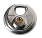 Master Lock 40DPF Stainless Steel Discus Padlock with Shrouded Shackle 2-3/4in (70mm) Wide-Keyed-HodgeProducts.com