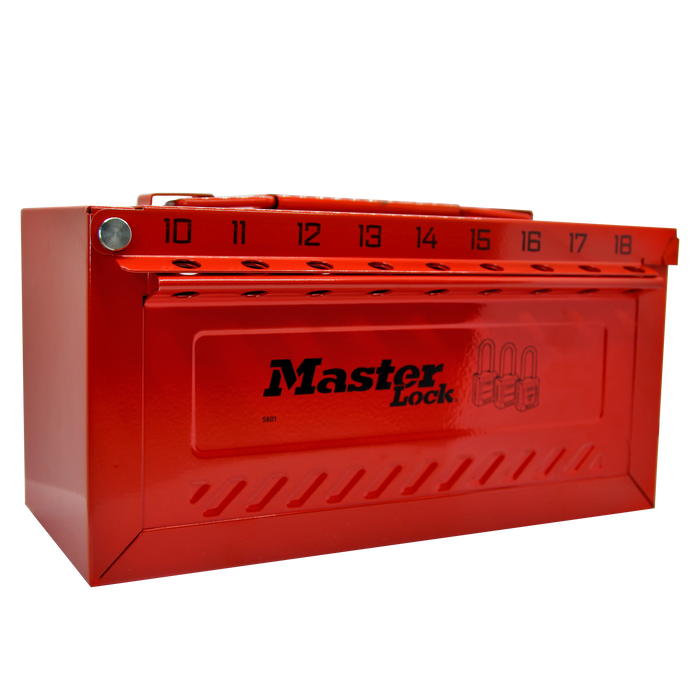 Master Lock S601 Portable Group Lockout Box with Key & Side Window-Master Lock-S601-MasterLocks.com
