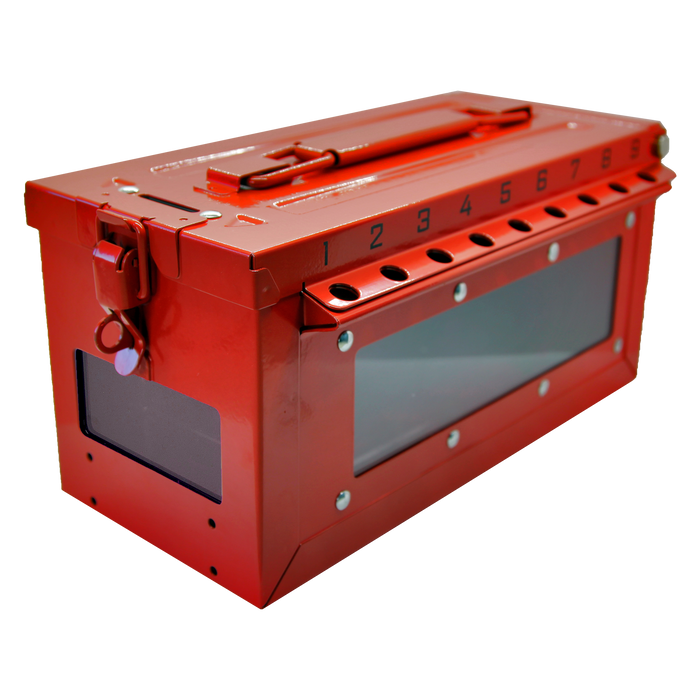 Master Lock S601 Portable Group Lockout Box with Key & Side Window-Master Lock-S601-MasterLocks.com