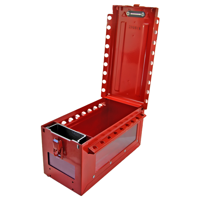 Master Lock S601 Portable Group Lockout Box with Key & Side Window-Master Lock-S601-MasterLocks.com