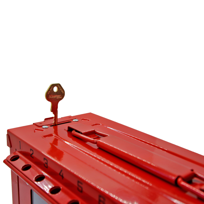 Master Lock S601 Portable Group Lockout Box with Key & Side Window-Master Lock-S601-MasterLocks.com
