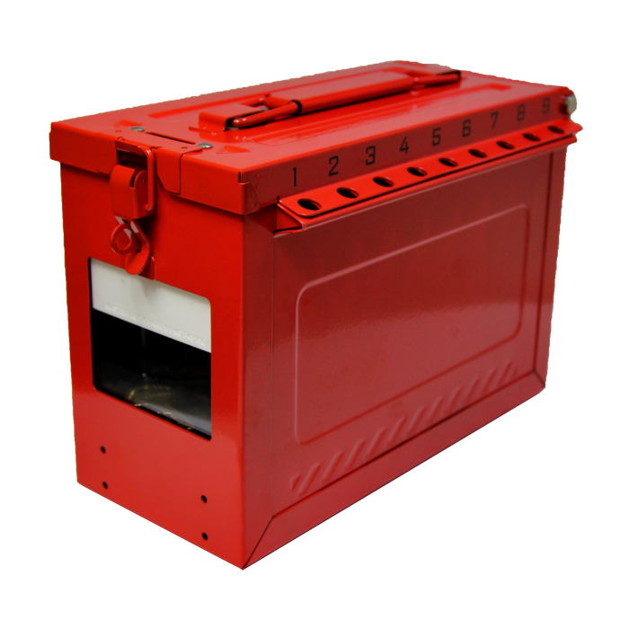 Master Lock S602 Large Group Lockout Box with Key Window & Rewritable Tag-Master Lock-S602-MasterLocks.com
