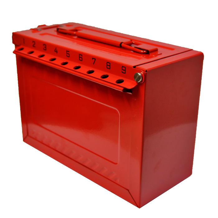 Master Lock S602 Large Group Lockout Box with Key Window & Rewritable Tag-Master Lock-S602-MasterLocks.com