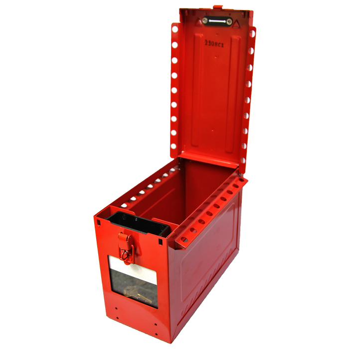 Master Lock S602 Large Group Lockout Box with Key Window & Rewritable Tag-Master Lock-S602-MasterLocks.com