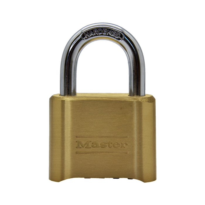 Master Lock 175 Resettable Combination Brass Padlock 2in (51mm) Wide-Combination-Master Lock-1in (25mm)-175-MasterLocks.com