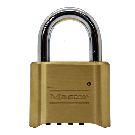 Master Lock 175 Resettable Combination Brass Padlock 2in (51mm) Wide-Combination-Master Lock-1in (25mm)-175-MasterLocks.com