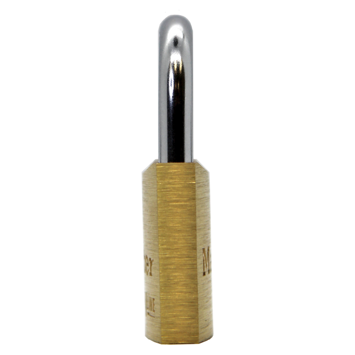 Master Lock 4140 V-Line Brass Padlock 1-1/2in (38mm) Wide-Keyed-Master Lock-MasterLocks.com