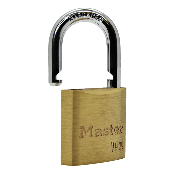 Master Lock 4140 V-Line Brass Padlock 1-1/2in (38mm) Wide-Keyed-Master Lock-MasterLocks.com