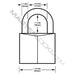 Master Lock 140D 1-9/16in (40mm) Wide Solid Brass Body Padlock with 1-1/2in (38mm) Shackle-Keyed-Master Lock-140DLF-MasterLocks.com