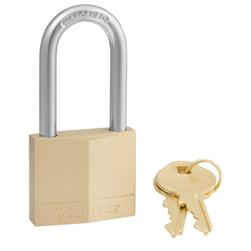 Master Lock 140D 1-9/16in (40mm) Wide Solid Brass Body Padlock with 1-1/2in (38mm) Shackle-Keyed-Master Lock-140DLF-MasterLocks.com