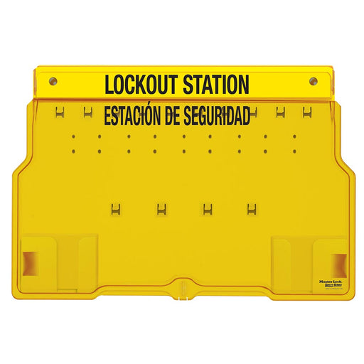 Master Lock 1483BES 10-Lock Padlock Station, English/Spanish, Unfilled-Keyed-Master Lock-1483BES-MasterLocks.com