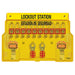 Master Lock 1483BP410ES 10-Lock Padlock Station, English/Spanish, Zenex™ Thermoplastic Padlocks-Keyed-Master Lock-1483BP410ES-MasterLocks.com