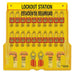 Master Lock 1484BP410ES 20-Lock Padlock Station, English/Spanish, Zenex™ Thermoplastic Padlocks-Keyed-Master Lock-1484BP410ES-MasterLocks.com