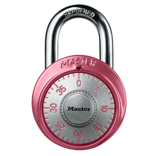 Master Lock 1530DPNK Combination Dial Padlock with Aluminum Cover; Pink 1-7/8in (48mm) Wide-Combination-Master Lock-1530DPNK-MasterLocks.com