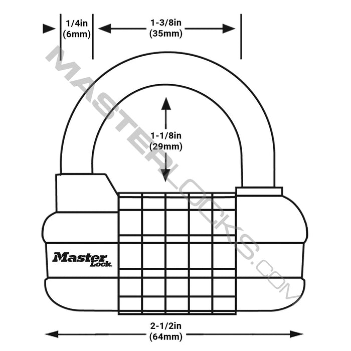 Master Lock 1534D Set Your Own WORD Combination Padlock with Interchangeable, Removable Dials; Assorted Colors 2-1/2in (64mm) Wide-Combination-Master Lock-1534D-MasterLocks.com