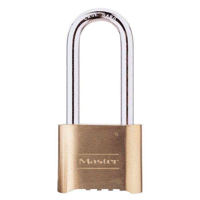 Master Lock 175LH 2 in (51mm) Wide Resettable Combination Brass Padlock with 2-1/4in (57mm) Shackle-Combination-Master Lock-175LH-MasterLocks.com