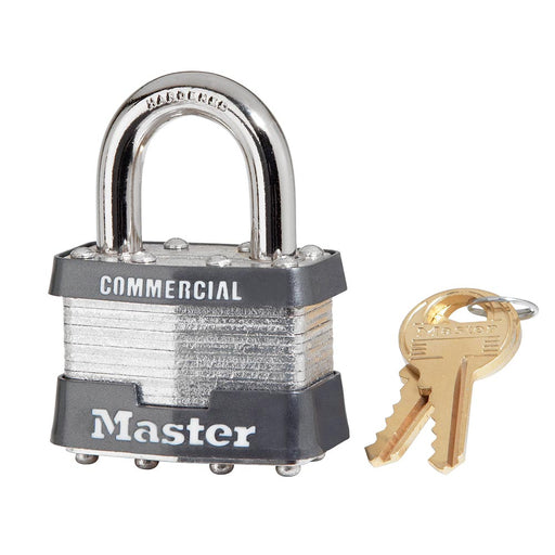 Master Lock 1 Laminated Steel Padlock 1-3/4in (44mm) Wide-Keyed-Master Lock-MasterLocks.com