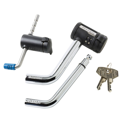 Master Lock 2848DAT 1/2in (13mm) and 5/8in (16mm) Swivel Head™ Receiver Lock with Stainless Steel Adjustable Coupler Latch Lock-Keyed-Master Lock-2848DAT-MasterLocks.com