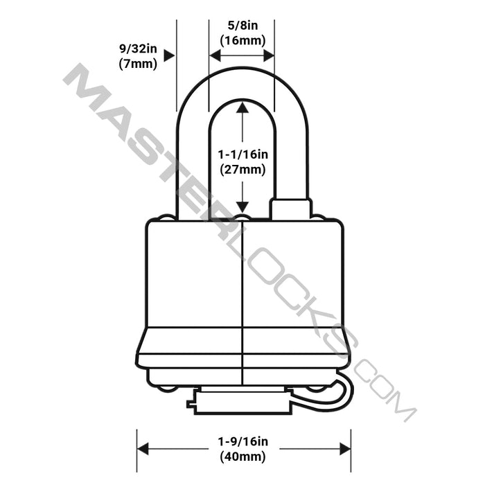 Master Lock 312TRI Covered Laminated Steel Padlock; Blue; 3 Pack 1-9/16in (40mm) Wide-Keyed-Master Lock-312TRI-MasterLocks.com