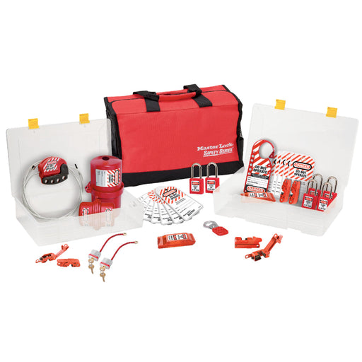 Master Lock 1458E410 Group Safety Lockout Kit, Electrical Focus with Zenex™ Thermoplastic Padlocks-Keyed-Master Lock-1458E410-MasterLocks.com