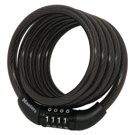 Master Lock 8143D 4ft (1.2m) Long x Diameter Preset Combination Cable Lock 5/16in (8mm) Wide-Combination-Master Lock-8143D-MasterLocks.com