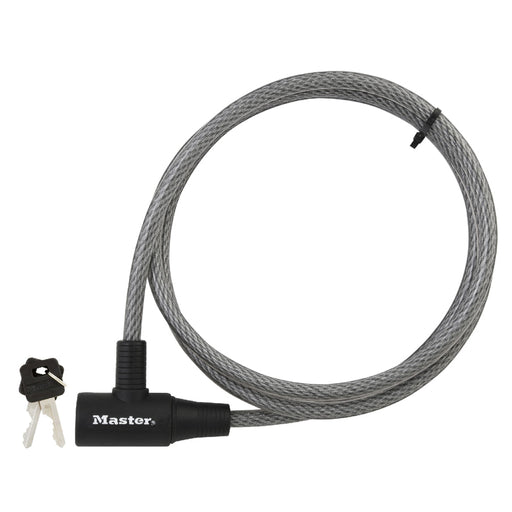 Master Lock 8154DPF 6ft (1.8m) Long x Diameter Keyed Cable Lock 3/8in (10mm) Wide-Keyed-Master Lock-8154DPF-MasterLocks.com
