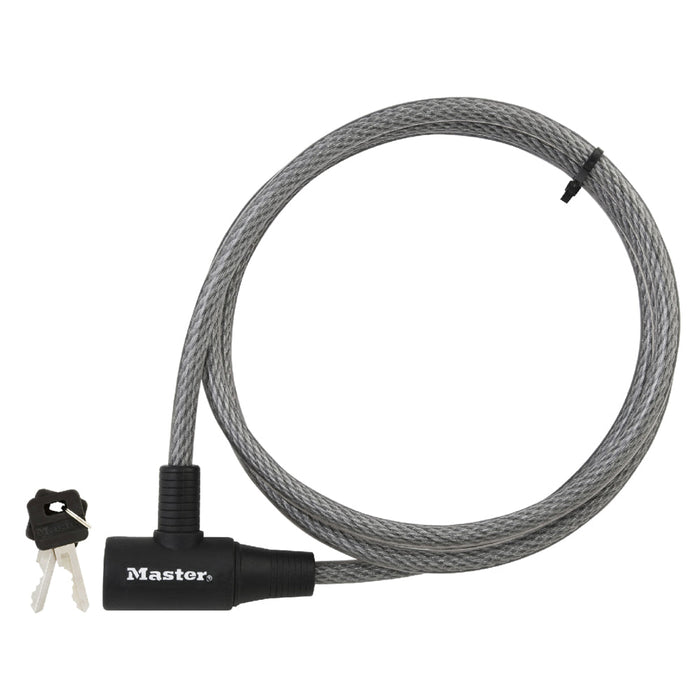 Master Lock 8154DPF 6ft (1.8m) Long x Diameter Keyed Cable Lock 3/8in (10mm) Wide-Keyed-Master Lock-8154DPF-MasterLocks.com