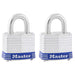 Master Lock 3T Laminated Steel Padlock; 2 Pack 1-9/16in (40mm) Wide-Keyed-Master Lock-3T-MasterLocks.com