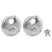 Master Lock 40T wide stainless steel shrouded padlock, 2-pack 2-3/4in (70mm) Wide-Keyed-Master Lock-40T-MasterLocks.com