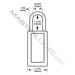 Master Lock 411 Zenex™ Thermoplastic Safety Padlock, 1-1/2in (38mm) Wide with 1-1/2in (38mm) Tall Shackle-Keyed-Master Lock-MasterLocks.com