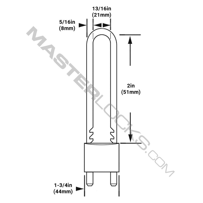 Master Lock 576DLHPF 1-3/4in (44mm) Wide Solid Brass Body Padlock with 2in (51mm) Shackle-Keyed-Master Lock-576DLHPF-MasterLocks.com