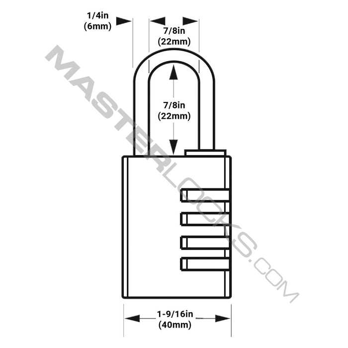 Master Lock 643D Set Your Own Combination Padlock 1-9/16in (40mm) Wide-Combination-Master Lock-643D-MasterLocks.com