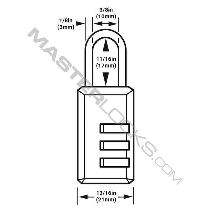 Master Lock 646D Set Your Own Combination Lock 13/16in (20mm) Wide-Combination-Master Lock-646D-MasterLocks.com