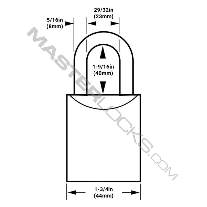 Master Lock 6840 ProSeries® Solid Brass Rekeyable Padlock 1-3/4in (44mm) Wide-Keyed-Master Lock-MasterLocks.com