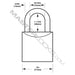 Master Lock 6850 ProSeries® Solid Brass Rekeyable Padlock 2in (51mm) Wide-Keyed-Master Lock-MasterLocks.com