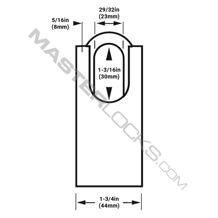 Master Lock 7045 ProSeries® Shrouded Solid Steel Rekeyable Padlock 1-3/4in (44mm) Wide-Keyed-Master Lock-MasterLocks.com