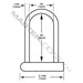 Master Lock 8170D (15cm) Hardened Steel U-Lock with (20cm) Shackle Clearance 6-1/8in 8in Wide-Keyed-Master Lock-8170D-MasterLocks.com