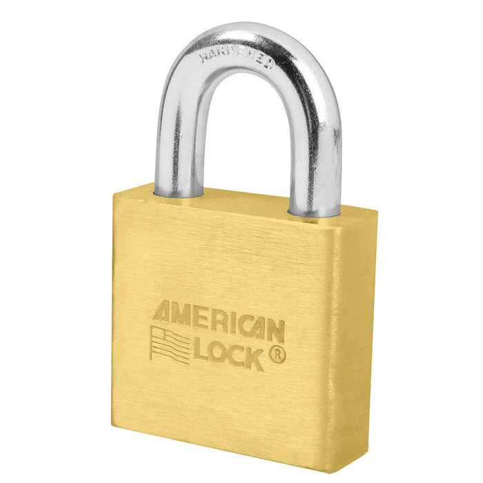 American Lock A6570 Solid Brass Padlock 2in (51mm) wide 1-1/8in tall shackle Keyed Alike-American Lock-Keyed Different-A6570-MasterLocks.com
