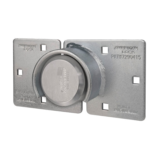 American Lock A801LHC Solid Steel Rekeyable 6-Hidden Shackle Padlock with Attached High Security Hasp 2-7/8in (73mm) Wide-Keyed-American Lock-A801LHCKA-MasterLocks.com