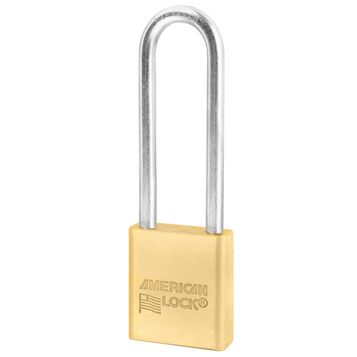 American Lock ASL42N 1-1/2in (38mm) Solid Brass BumpStop® Non-Rekeyable Government Padlock with 3in (76mm) Shackle-Keyed-American Lock-ASL42N-MasterLocks.com