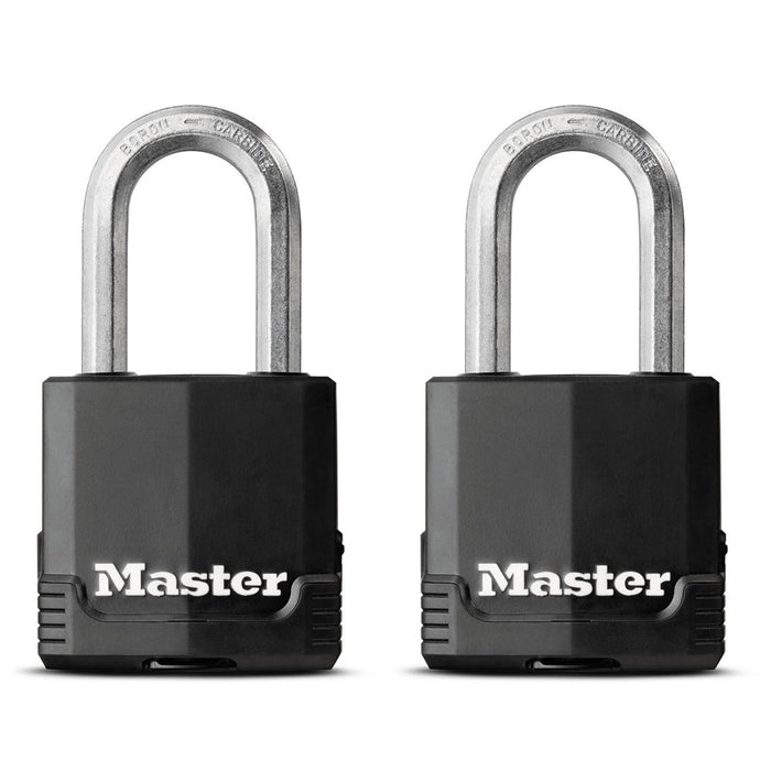 Master Lock M115XTHC 1-7/8in (48mm) Wide Magnum® Covered Laminated Steel Padlock ; 2 Pack-Master Lock-M115XTLFHC-MasterLocks.com