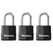 Master Lock M115XTRIHC 1-7/8in (48mm) Wide Magnum® Covered Laminated Steel Padlock ; 3 Pack-Master Lock-M115XTRILFHC-MasterLocks.com