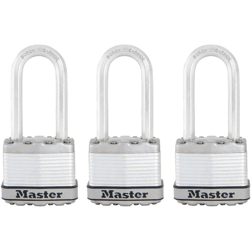 Master Lock M1XTRIHC 1-3/4in (44mm) Wide Magnum® Laminated Steel Padlock ; 3 Pack-Master Lock-M1XTRILHHC-MasterLocks.com