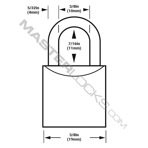 Master Lock 4120 V-Line Brass Padlock 3/4in (19mm) Wide-Keyed-Master Lock-MasterLocks.com