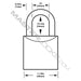 Master Lock 4150 V-Line Brass Padlock 1-7/8in (48mm) Wide-Keyed-Master Lock-MasterLocks.com
