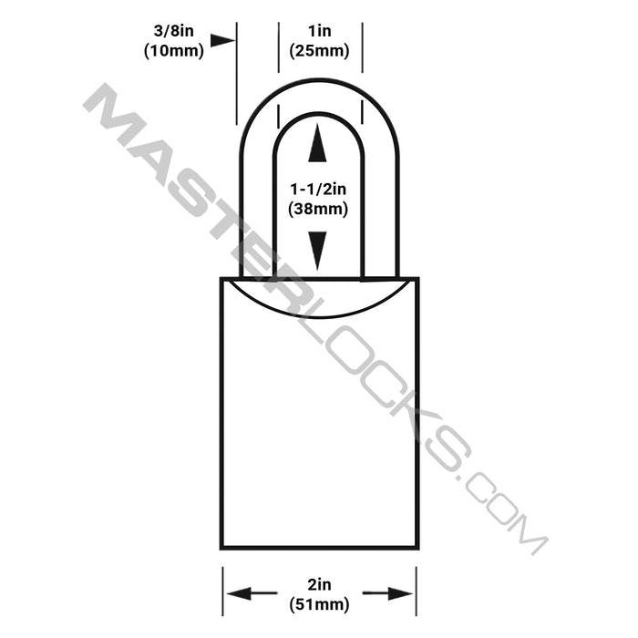 Master Lock 7053 Pro Series® Recodable Solid Steel Padlock 2" (51mm) Wide-Keyed-Master Lock-7053-MasterLocks.com