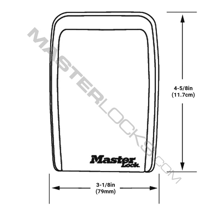 Master Lock 5423D Set Your Own Combination Push Button Wall Mount Lock Box 3-1/8in (79mm) Wide-Combination-Master Lock-5423D-MasterLocks.com
